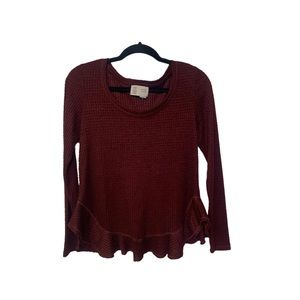 Anthropology Women’s Peplum Thermal Top